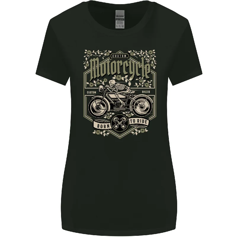 Custom Motorcycle Biker Motorbike Womens Wider Cut T-Shirt Handmade Hand-knitted Hand-woven Custom Motorcycle Biker Motorbike Womens Wider Cut T-Shirt Handmade Hand-knitted Hand-woven