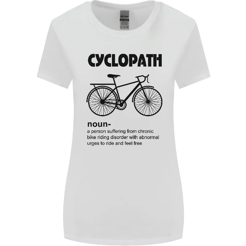 Cyclopath Funny Cycling Cyclist Bicycle Womens Wider Cut T-Shirt Mesh Blend Leather Blend Suede Blend Cyclopath Funny Cycling Cyclist Bicycle Womens Wider Cut T-Shirt Mesh Blend Leather Blend Suede Blend