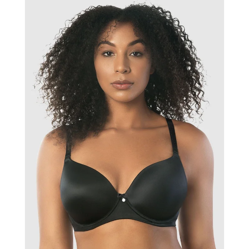 Elise Convertible Wired Seamless Moulded T-Shirt Bra Silk Blend Satin Velvet