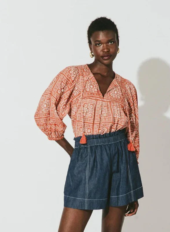 Justine Blouse Tomar Boho Printed Blouse