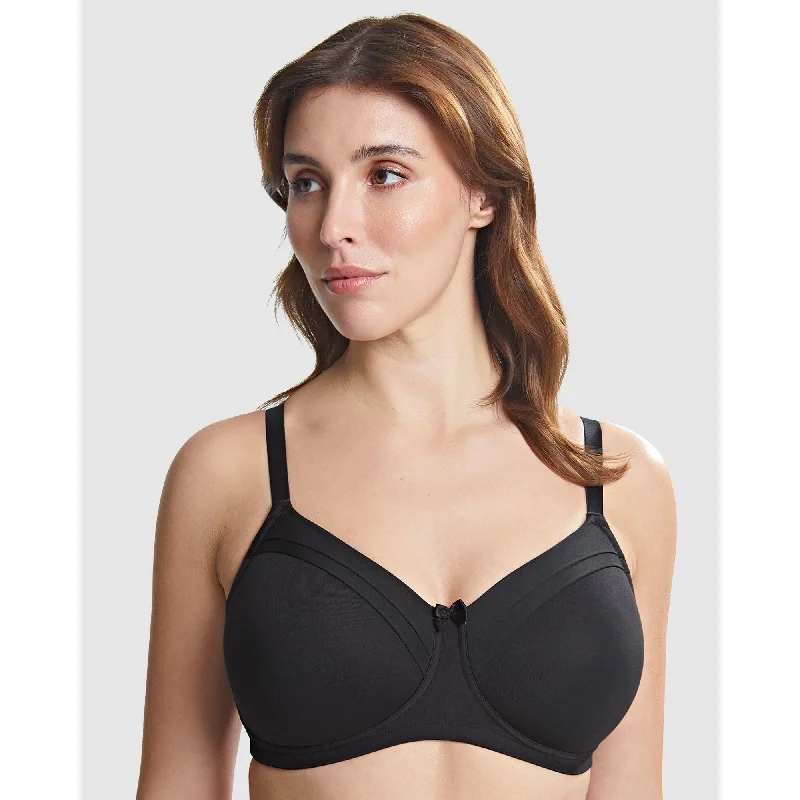 Maisie Lightly Padded Wirefree T-Shirt Bra Collared Crew Neck Turtle Neck