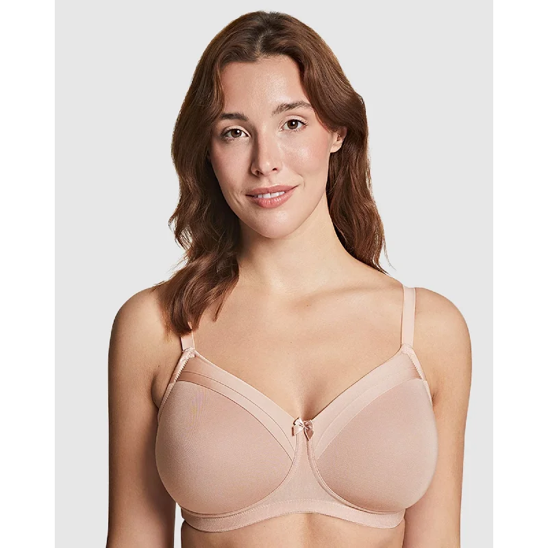 Maisie Lightly Padded Wirefree T-Shirt Bra Hooded Caped Shawl Collar