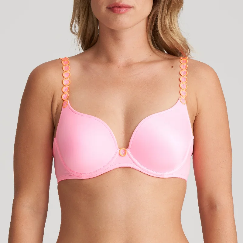 Marie Jo L'Aventure Tom Padded Heart Shape T-Shirt Bra, HAPPY PINK Polka Dot Checkered Tartan Marie Jo L'Aventure Tom Padded Heart Shape T-Shirt Bra, HAPPY PINK Polka Dot Checkered Tartan