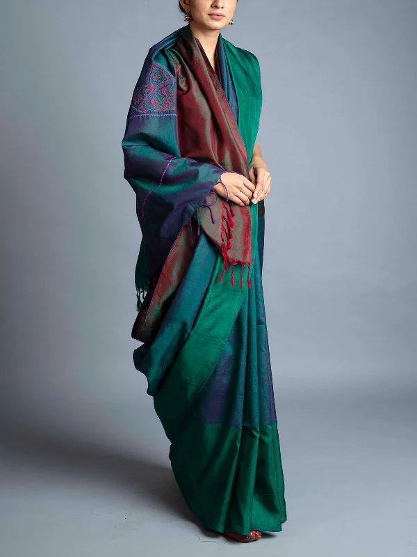 Mubagan Style Kupaddam Saree With Blouse Piece Smart Business Blouse