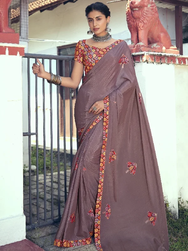 Pure Chiffon Saree With Gold Print and Designer Blouse Elegant Lace Blouse