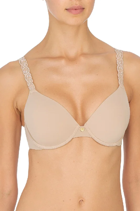 PURE LUXE T-Shirt Bra in Cafe Print Jacquard Patchwork