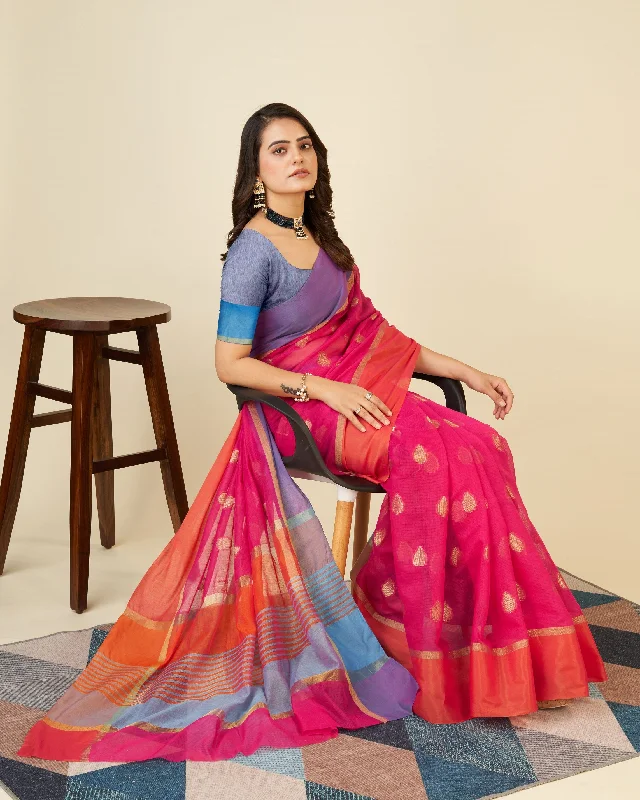 Women Casual Wear Designer Soft Silk Saree With Un Stitched Blouse Elegant Office Blouse Women Casual Wear Designer Soft Silk Saree With Un Stitched Blouse Elegant Office Blouse