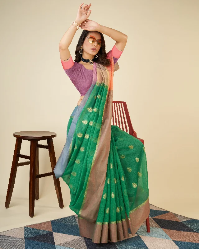 Women Casual Wear Designer Soft Silk Saree With Un Stitched Blouse Elegant Lace Blouse Women Casual Wear Designer Soft Silk Saree With Un Stitched Blouse Elegant Lace Blouse