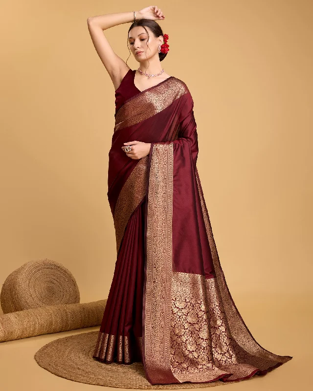 Women Party Wear Jari Weaving Worked Banarasi Silk Saree With Un Stitched Blouse Pastel Color Blouse Women Party Wear Jari Weaving Worked Banarasi Silk Saree With Un Stitched Blouse Pastel Color Blouse