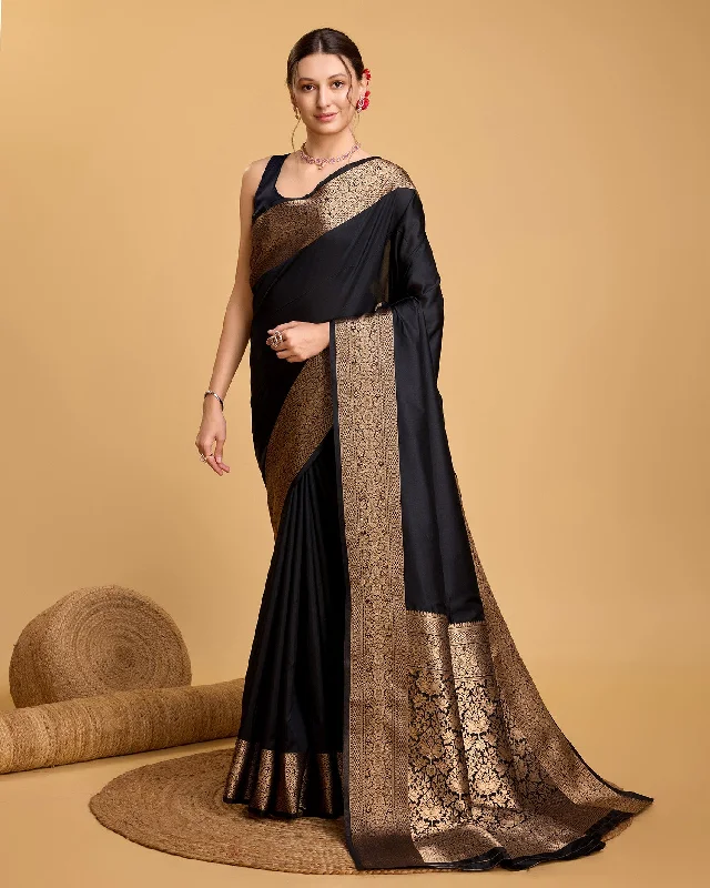 Women Party Wear Jari Weaving Worked Banarasi Silk Saree With Un Stitched Blouse Sheer Mesh Blouse Women Party Wear Jari Weaving Worked Banarasi Silk Saree With Un Stitched Blouse Sheer Mesh Blouse