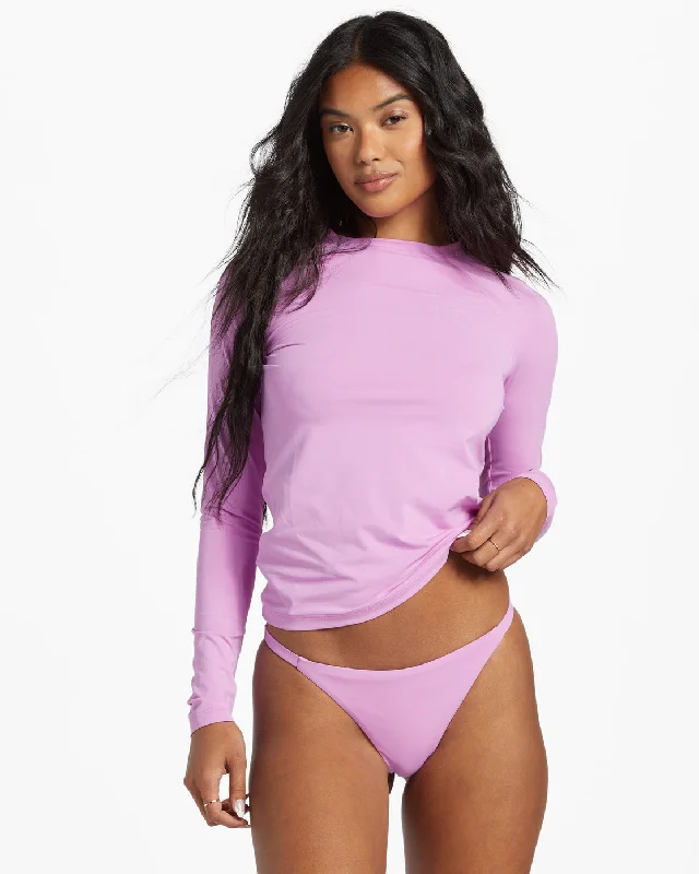 Sol Searcher Long Sleeve Surf Tee - Lush Lilac Mesh Canvas Denim