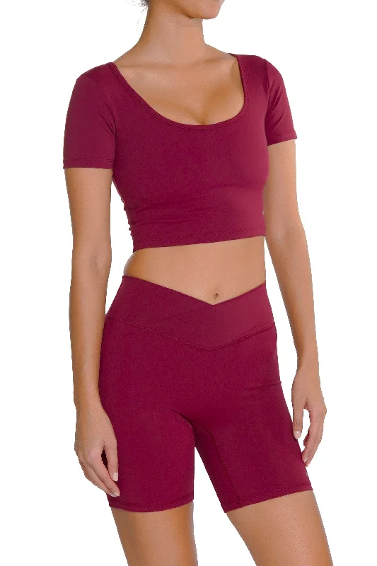 Bien-etre cropped T-shirt Bra Oversized T-Shirt Spandex breathable