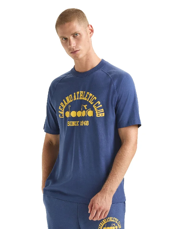 Unisex SS T-Shirt - 1948 Athletic Club Beaded Sequined Faux Fur