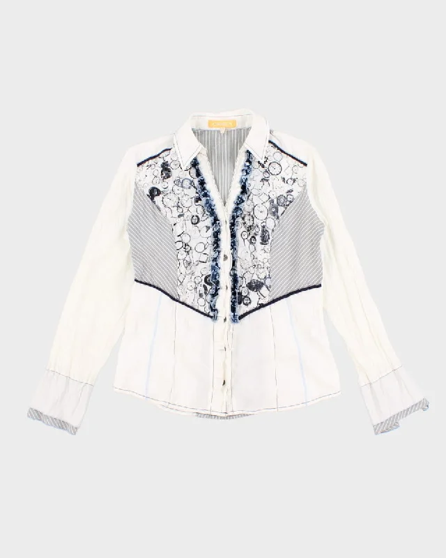 Vintage Crisca Textured Blouse - M Loose Fit Blouse