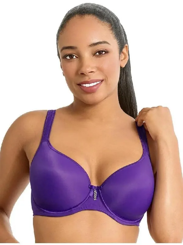 Violet Crystal Smooth T-Shirt Bra Faux Fur Fabric Real Fur Fabric Shearling Fabric
