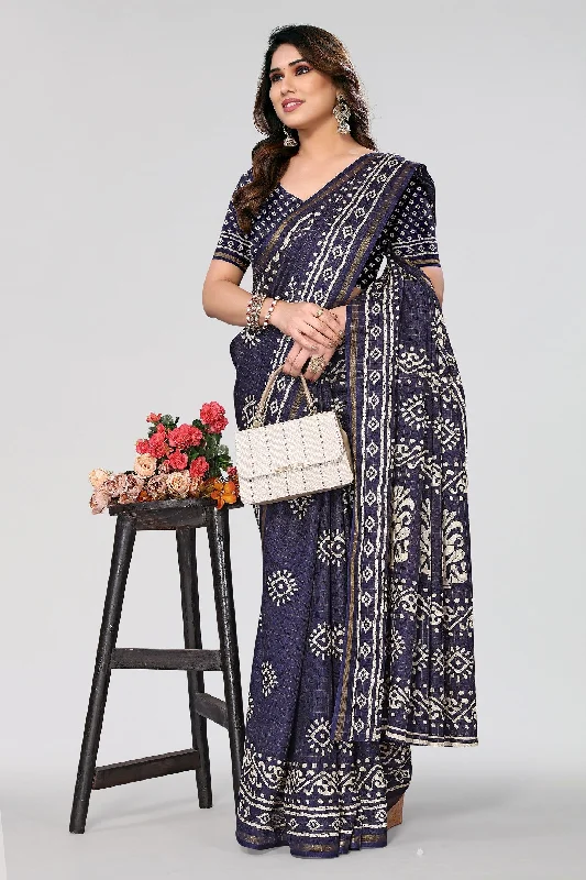 Women Casual Wear Printed Dhola Silk Saree With Un Stitched Blouse Business Casual Blouse Women Casual Wear Printed Dhola Silk Saree With Un Stitched Blouse Business Casual Blouse