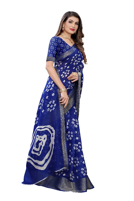 Women Casual Wear Printed Cotton Silk Saree With Un Stitched Blouse Smart Business Blouse Women Casual Wear Printed Cotton Silk Saree With Un Stitched Blouse Smart Business Blouse