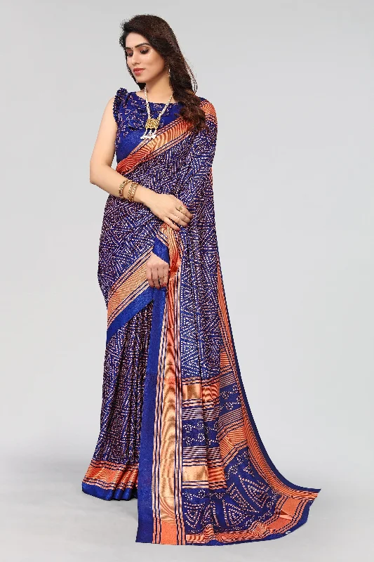 Women Casual Wear Printed Khadi Silk Saree With Un Stitched Blouse Floral Print Blouse Women Casual Wear Printed Khadi Silk Saree With Un Stitched Blouse Floral Print Blouse