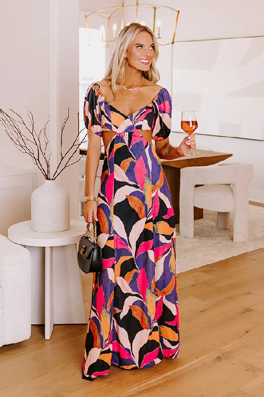 Coastal Glam Cut Out Maxi Dress Chic Off-Shoulder Maxi Dress