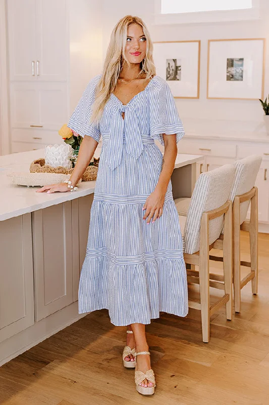 Dockside Dreams Seersucker Maxi Dress Classic Black Maxi Dress