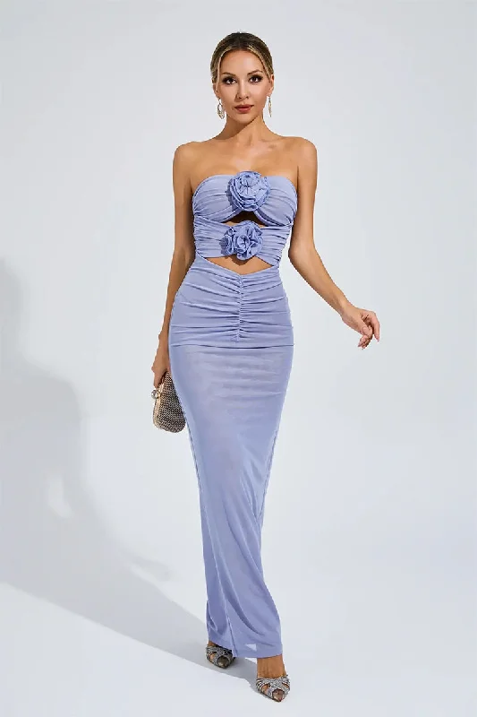 Extravagant Love Strapless Maxi Dress Comfortable Ruffle Maxi Dress