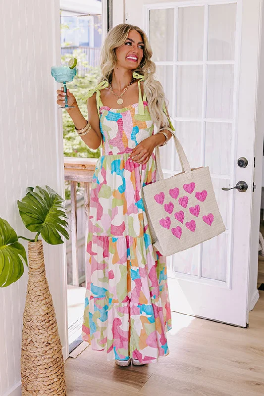 Fun In The Sun Smocked Maxi Dress Cozy Knit Maxi Dress