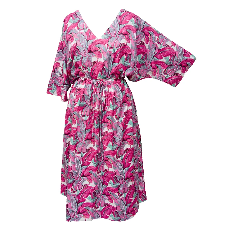 Hot Pink Feathers Cotton Maxi Dress UK Size 18-32 M147 Comfortable Bohemian Maxi Dress Hot Pink Feathers Cotton Maxi Dress UK Size 18-32 M147 Comfortable Bohemian Maxi Dress