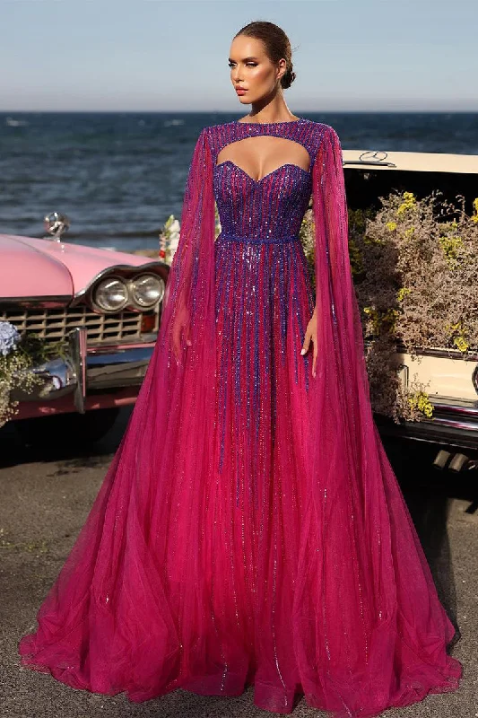 Runway Evening Beaded Maxi Dress Casual Maxi Dress with Pockets