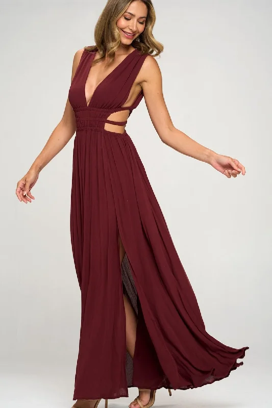 Scarlett Solid Maxi Dress Trendy Ruffled Maxi Dress