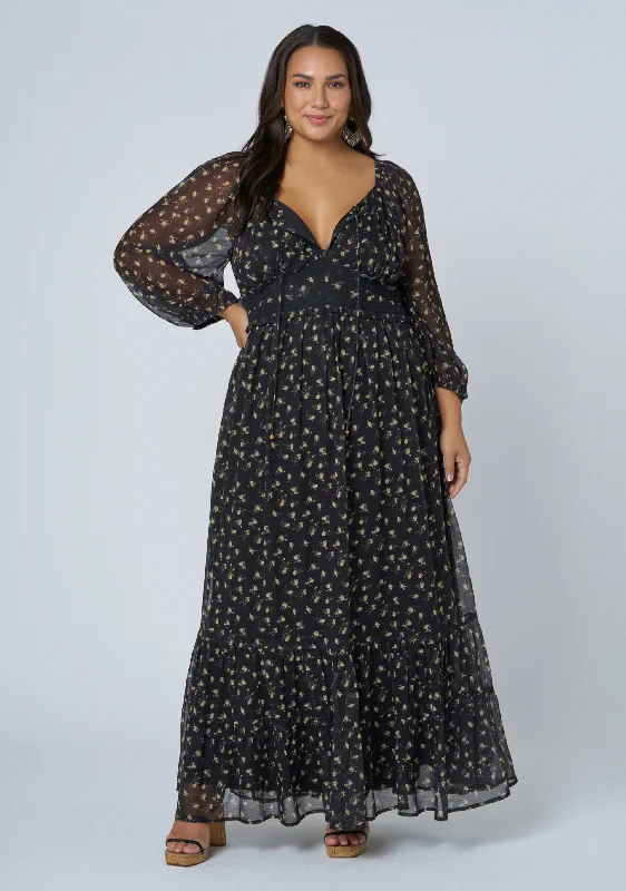 Sunset City Maxi Dress Trendy Maxi Dress with Belt