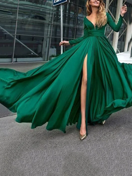 V Neck Long Sleeve Split Party Evening Maxi Dress Fashionable Button-Down Maxi Dress V Neck Long Sleeve Split Party Evening Maxi Dress Fashionable Button-Down Maxi Dress