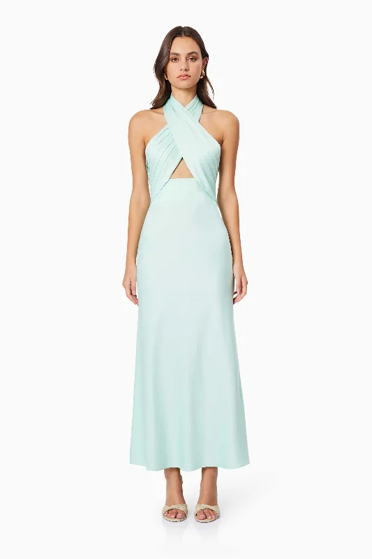 Aria Maxi Dress - Mint Chic Boho Print Maxi Dress