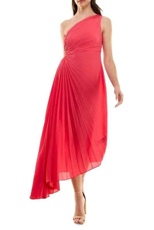 Nicole Miller MD4S10936 - One Shoulder Asymmetric Hem Maxi Dress Fashionable Sleeveless Maxi Dress