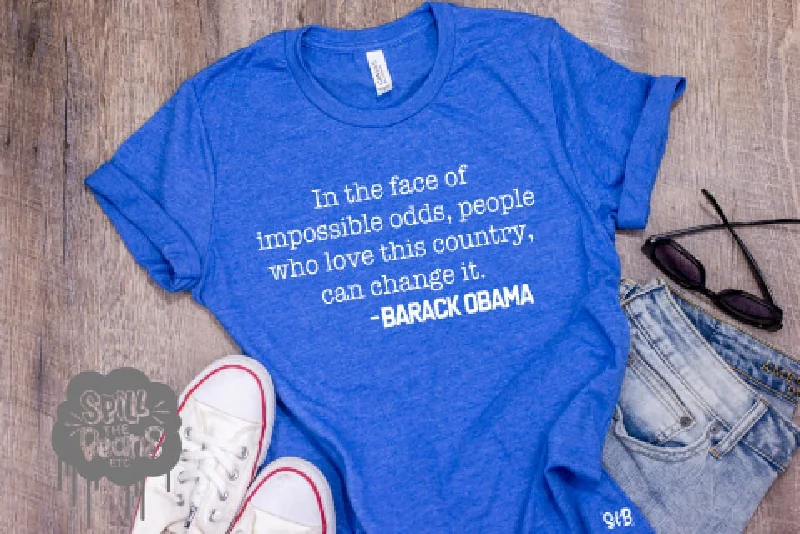 Barack Obama Quote Adult Shirt Ribbed Striped Patterned