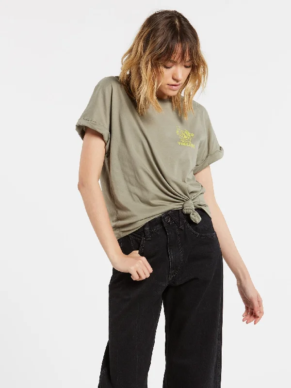 Breaknot T-shirt - GREEN TEA Thin T-Shirt Open Front Quick Dry