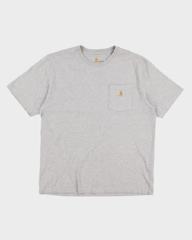 Carhartt Grey Pocket T-Shirt - L Casual Formal Business