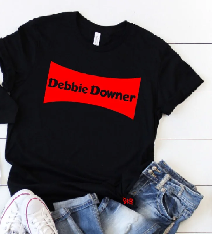 Debbie Downer Funny Adult Shirt Ribbed Striped Patterned