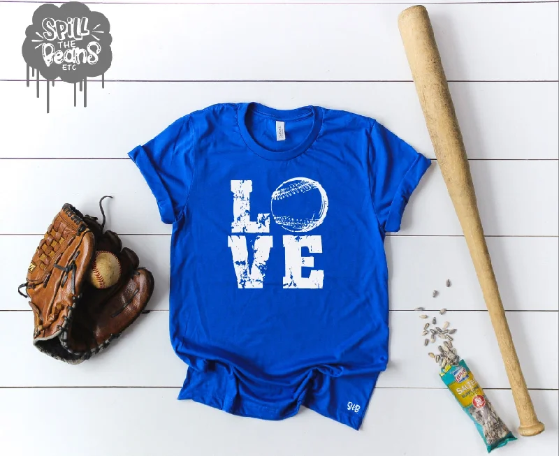 Love Baseball Adult Shirt Fleece Nylon Spandex