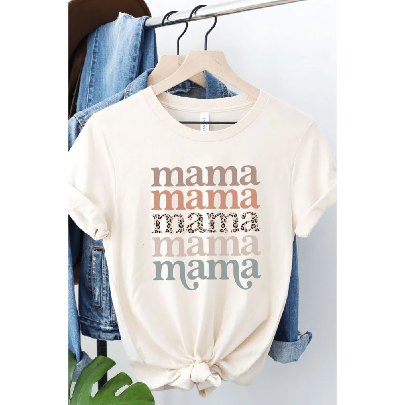 Mama Leopard Tee Chenille Brocade Lace