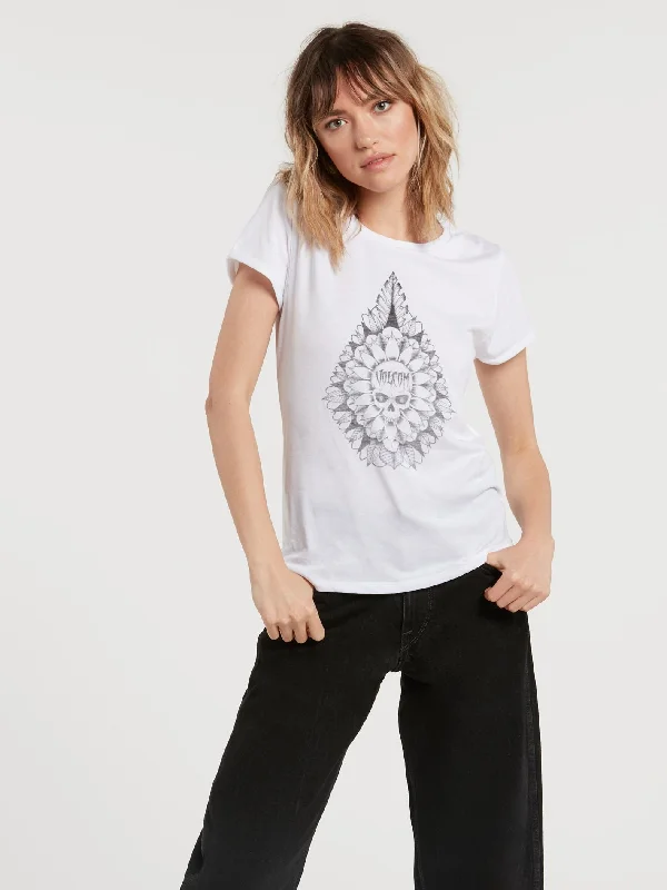 Radical Daze T-shirt - WHITE Lace Blend Ribbed Blend Corduroy Blend