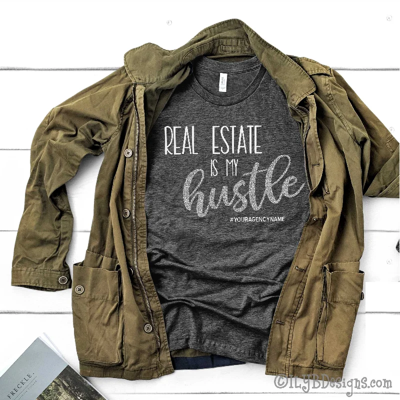 Real Estate is my Hustle Shirt - Realtor Shirts - Real Estate Shirts Lace Blend Ribbed Blend Corduroy Blend