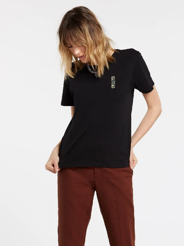 Simply Daze T-shirt - BLACK Boxy Fit Fitted Loose