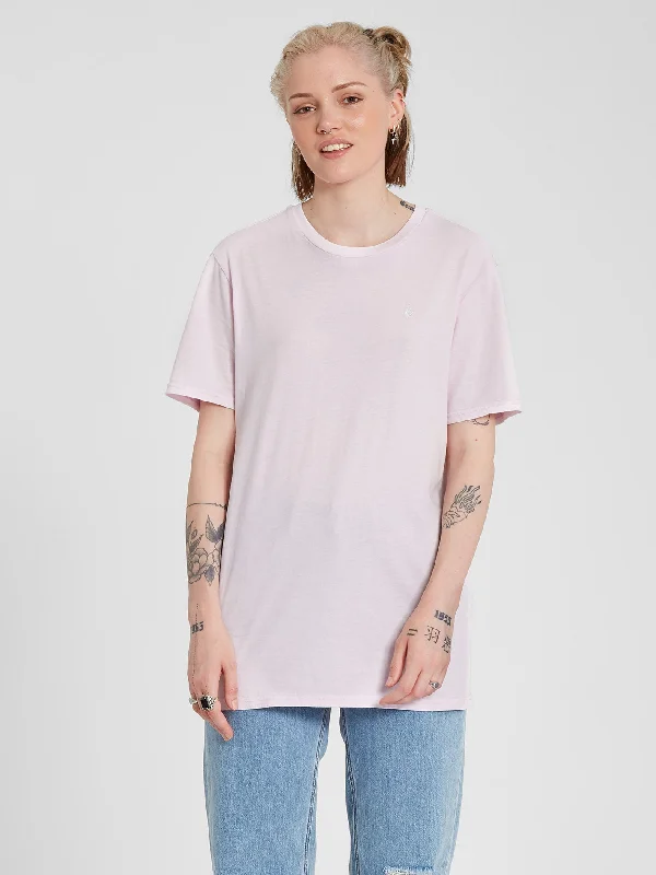 Solid Stone T-shirt - Lavender Rayon Fabric Velvet Fabric Corduroy Fabric