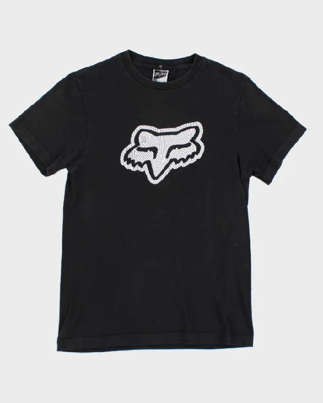 Vintage Y2K Fox Racing Logo T-Shirt - S Graphic T-Shirt Round Neck Polyester