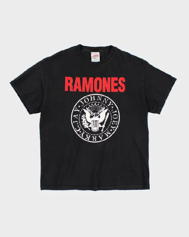 Vintage Y2K Ramones Band T Shirt - L Satin Blend Silk Blend Wool Blend