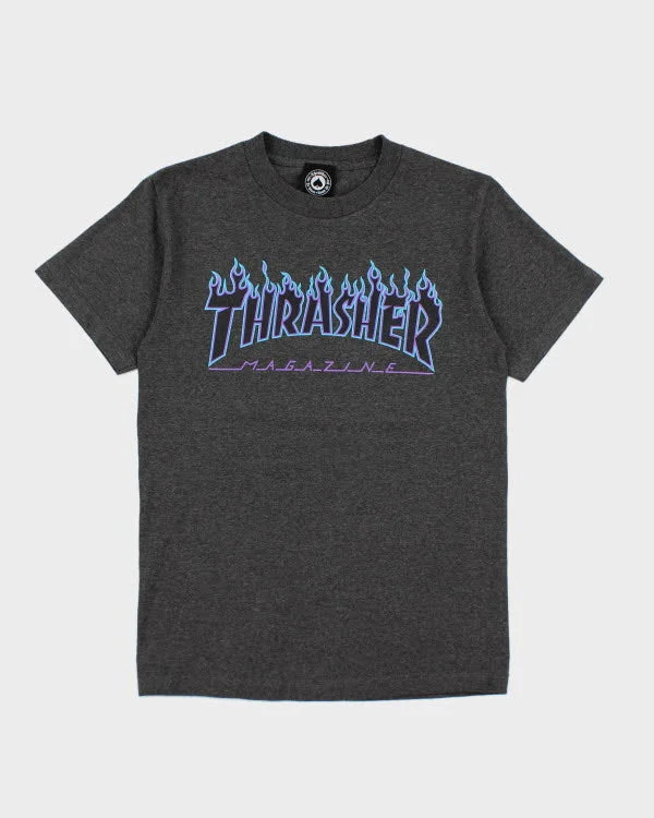 Y2k 00s Thrasher T-shirt - S Basic T-Shirt Crew Neck Short Sleeve