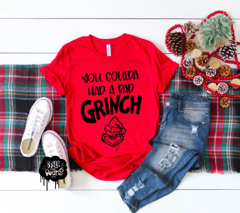 You Coulda Had a Bad Grinch Lizzo Christmas Adult Shirt Iron Safe Non-Iron Wrinkle Free