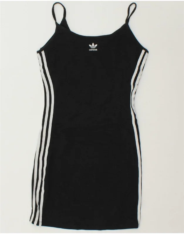 ADIDAS Womens Tennis Dress UK 10 Small Black Cotton