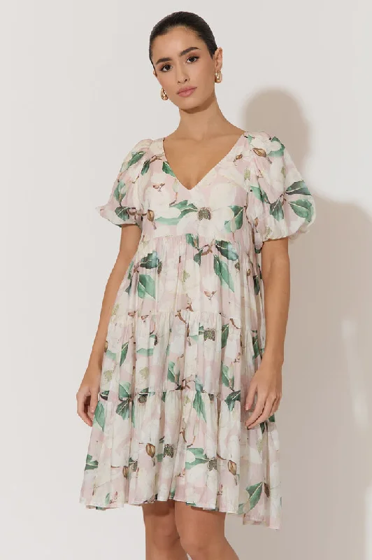 AJD1633 AUGUST MAGNOLIA PRINT DRESS