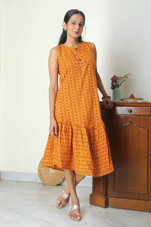 Bebaak Preet Bagh Printed A Line Dress